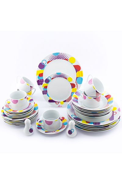 HIC Ceramic Dinner set 32 pieces for 6 persons