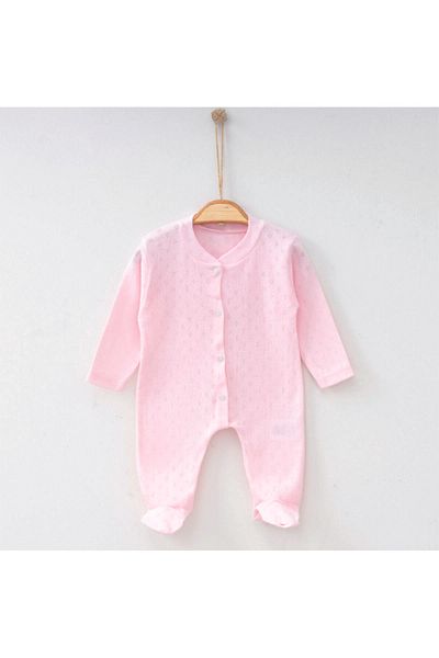 Nayinom Plain Unisex Baby Rompers with Baklava Pattern