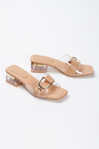 MFT AYAKKABI Women's Style Heeled Stylish Slippers