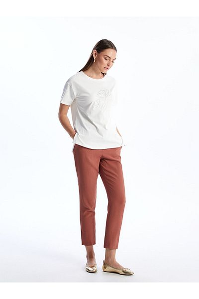 LC Waikiki Carrot Cut Women's Trousers with Elastic Waist