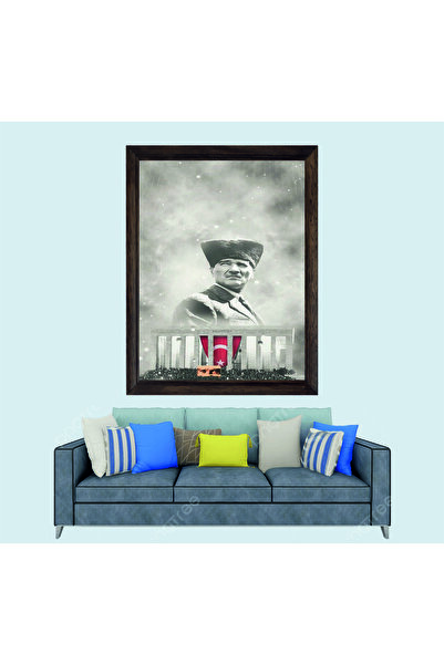 Mustafa Kemal Atatürk Çerçeveli Duvar Tablosu 20x30 cm