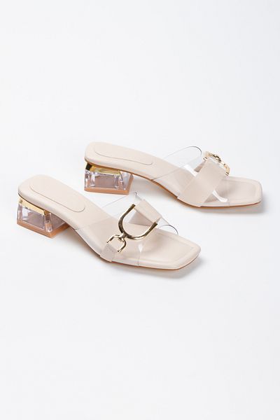 MFT AYAKKABI Women's Style Heeled Stylish Slippers