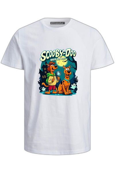 Efendioğlu Design SCOOBY DOO DE unde ești tricou pentru copii din bumbac imprimat