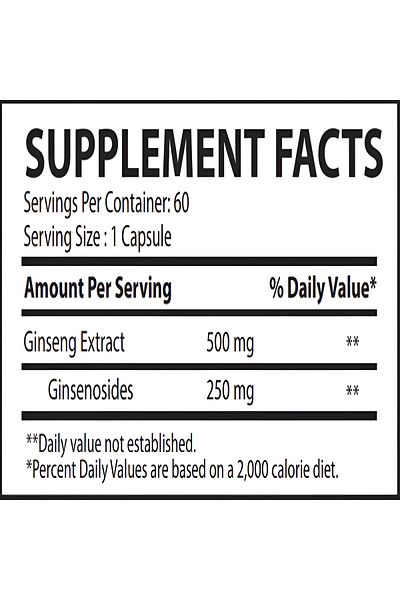 Muscle Rulz Panax Ginseng, 60 Caps, 60 Servings