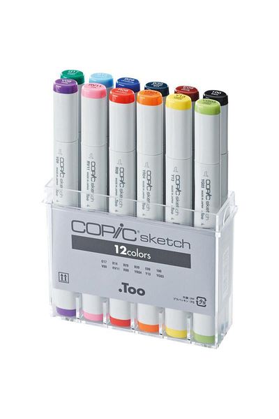 Copic Sketch Set B Basic (12 Color) Graphic Art Marker Assorted Color