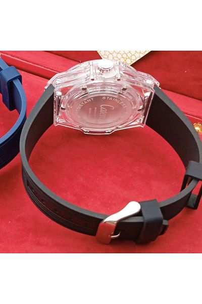 catera Men's watch, transparent, black, Rebel