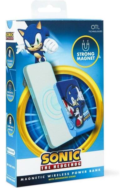 OTL OTL Sonic the Hedgehog external battery, 5000 mAh, USB-C, Wireless charging (Yellow)