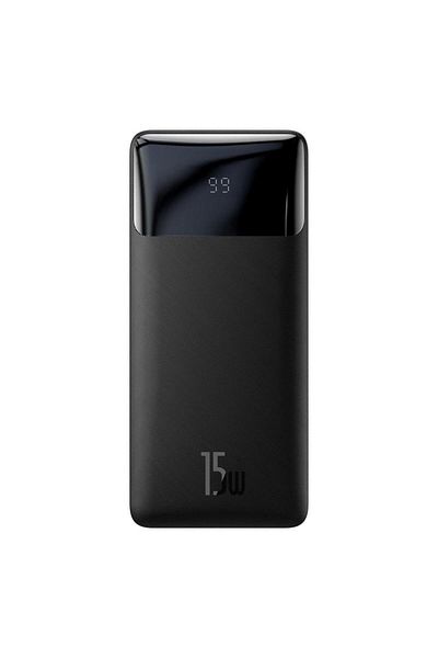 Baseus Baseus BIPOW external battery, 10000 mAh, 15W, USB, MicroUSB, USB-C (Black)