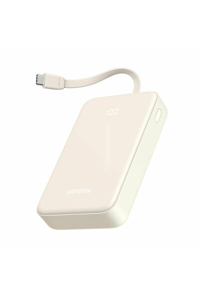 Ugreen Εξωτερική μπαταρία Ugreen 20.000 mAh, 22,5W, USB-C, USB-A, ενσωματωμένο καλώδιο USB-C (μπεζ)