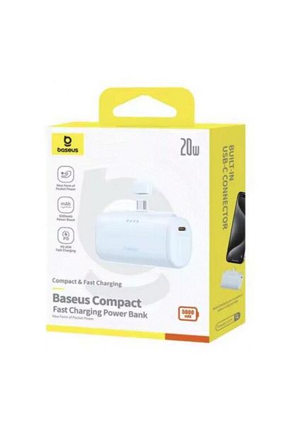 Baseus Baseus Compact external battery, capacity 5000mAh, 20W, 1 x USB Type-C, total 5V/2.4A (Blue)