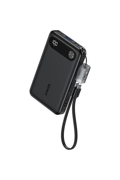 Anker Acumulator extern Anker Powercore 10000 mAh, 22.5W, 2x USB-C, 1x USB-A, cablu USB-C incorporat