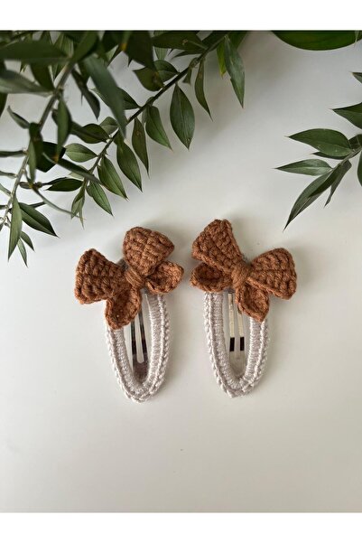 ROYKA Hand Knitted Brown Butterfly Gift Daily Girl's Buckle