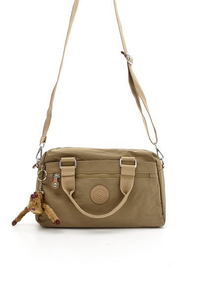 Sanmorris 3033 Unisex Large Size Water Resistant Crinkle Fabric Crossbody and Shoulder Strap Bag
