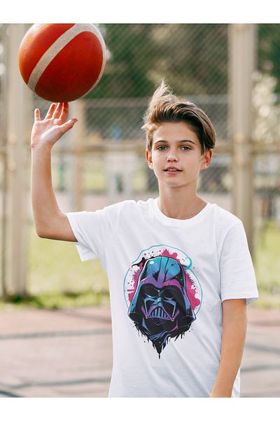 SEVBANO Tricou pentru copii Star Wars Darth Vader imprimat unisex film (vârsta 1-12)