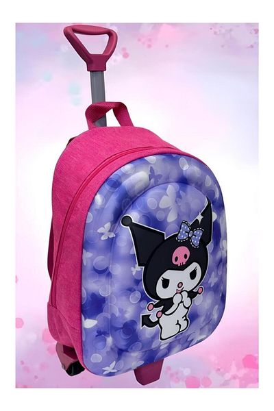 ergül çanta 2-6 ani Grădiniță Cute Kuromi 3D Eva Printed Valisă de călătorie și ghiozdan cu rachetă