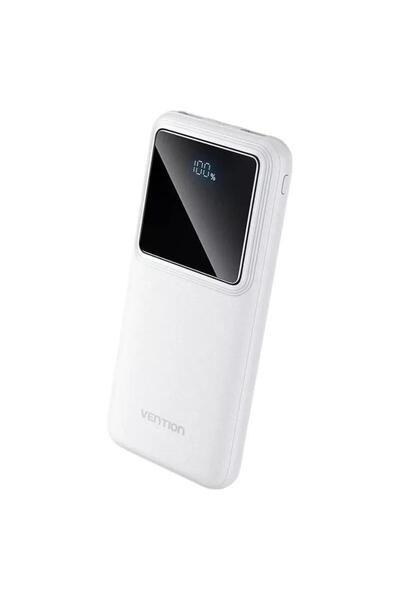 Vention Power bank Vention 10000mAh/37Wh, 22.5W, 2 x USB, 1 x USB Type-C, 1 x Micro USB, max. 3A, White
