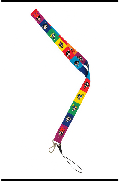 facnspt Curea pentru gât cu tema Powerpuff Girls, în culorile curcubeului – B...