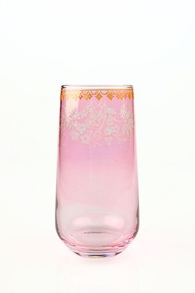 ODTA Bronze Patterned Soft Drink Glass Highball 480Cc Glass Set of 6