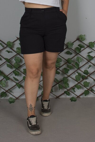 Truva XXL Linen Cotton Black Pants Shorts – Natural, Lightweight and Comfortable Design