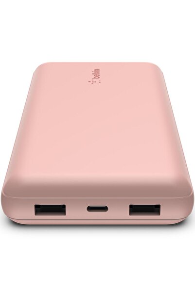Belkin Εξωτερική μπαταρία Belkin Boost Charge, 20000 mAh, USB-A & C, 15W (Ροζ)
