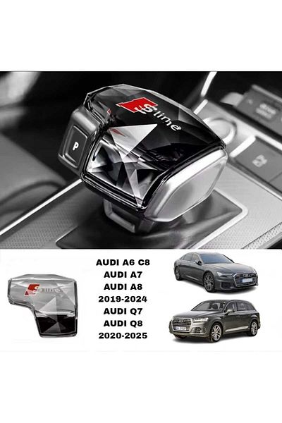 Store Audi Crystal Gear Shift Knob Head with Sline Logo Q7 Q8 A6 A7 A8 Compatible