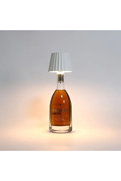 Mucha Kablosuz Şişe Işığı Şarj Edilebilir Dokunmatik LED Masa Lambası, 3 Renk...