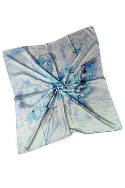 mim eşarp Κασκόλ Emilya Rayon με λουλούδια 90x90 cm