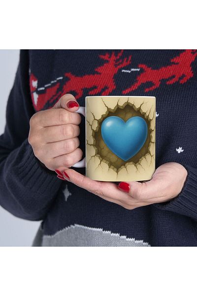 sıradışıhediyem 2Pcs Lover Mug Cup Love Mug Cup Gift for Lover 3 D Looking Mug Gift for Couples