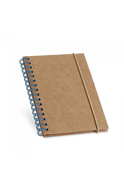 dalimag Spiral notebook with 120 recycled dictando pages, hard cover and elastic band