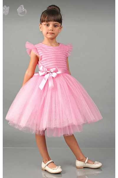 BEGONYA BEBECE KIDS Bebece Kids Pink Tulle Custom Gun Celebrations Party Prom Wedding Party Dress