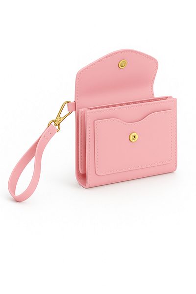 zetus Fuchsia Pink Women's Wallet and Card Holder with Wrist Strap