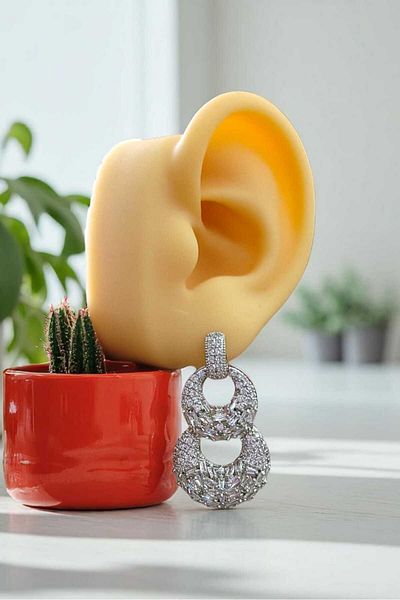 Öze Aksesuar Complete Jewelry Workmanship Evening Earrings Vip Jewelry No Decay Shaking Wedding Engagement Prom Cube