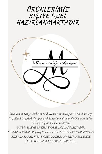 MerveninYaziAtolyesi 24-Piece Bismillahirrâhmanirrahim Written Circle Copper Necklace