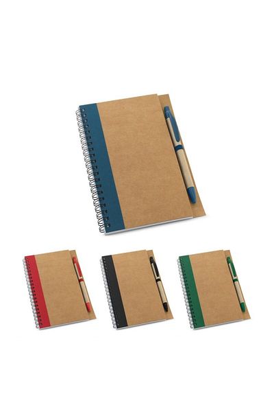 dalimag B6 spiral notebook with 120 plain recycled pages and eco-friendly paper cover