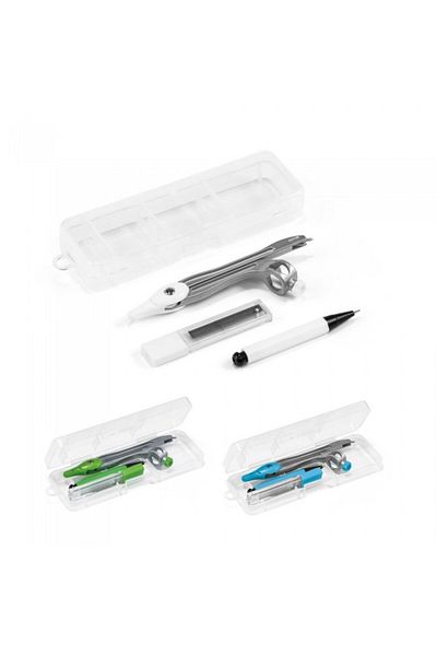 dalimag Set de Geometrie in Cutie, Include 1 Compas, 1 Creion Mecanic si 10 Mine Grafit de 0,5 mm. 128 x 42