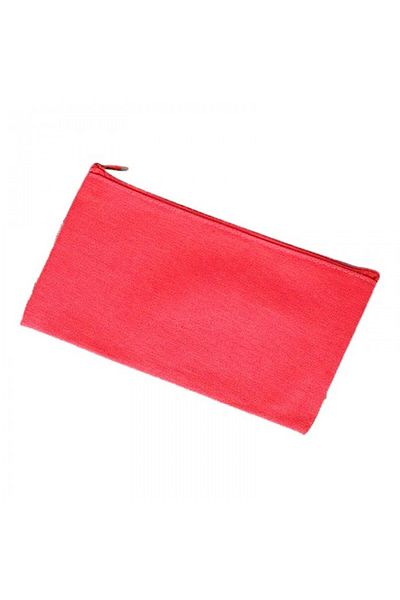 dalimag Pencil case with zipper, cosmetic bag, red, 21x11 cm