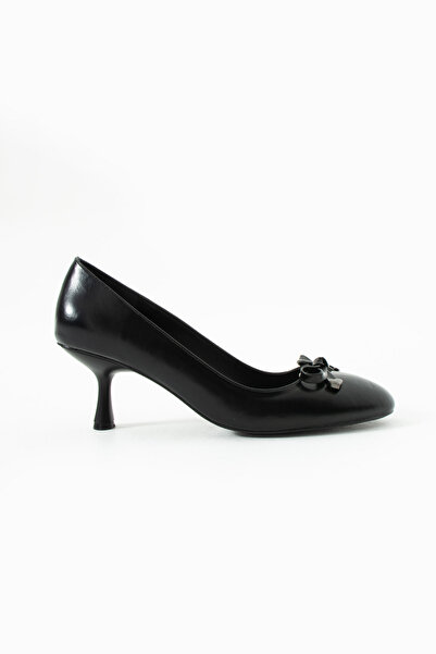 Siena Shoes Женски обувки с къс ток и панделка Jade, черни