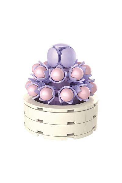 JAKI Block Succulent Flowers 9 cm 120 Pieces Flower Pot Series Purple
