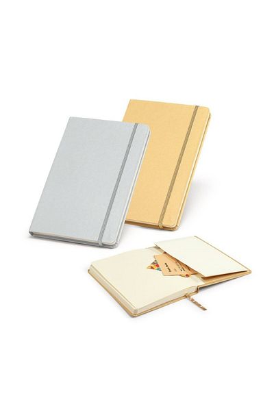 dalimag A5 notepad with 160 plain ivory pages, inner pocket