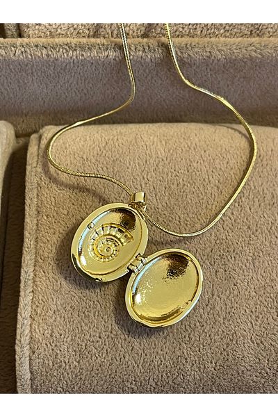 Rupen Kraft 316 L Cerrali Steel Shell Shell Handled Steel Locket Necklace