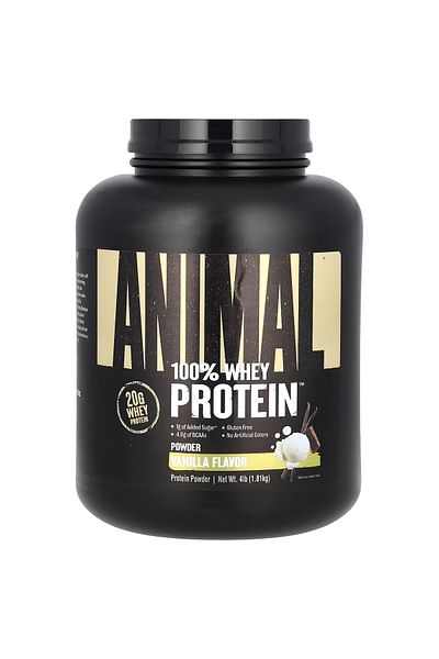 Universal Nutrition Animal Whey 20g Protein, 4 Lb, Vanilla, 60 Servings
