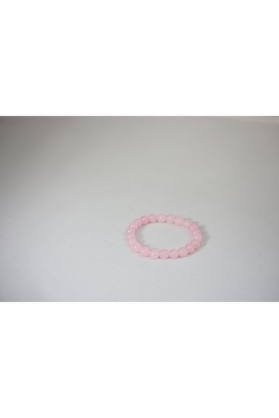 Efulim Hediyelik Pink Quartz Natural Stone Bracelet, Love Stone, Handmade, Women's Special, Flexible Unisex Design