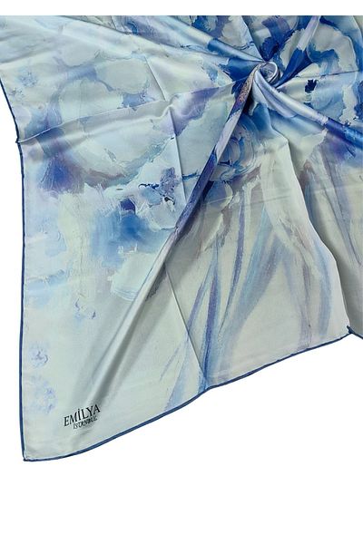 mim eşarp Eșarfă Emilya Rayon cu Motive Florale 90x90 cm