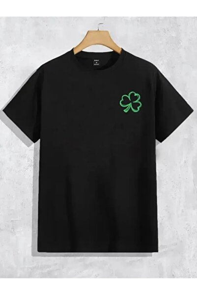 PERISENSE تي شيرت للجنسين للنساء/الرجال مطبوع عليه رقبة دائرية وأكمام قصيرة م...