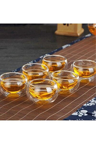 Home 6 Adet Çift Cidarlı Mini Sosluk Drajelik - Mini Lokumluk - Çerezlik Kahv...