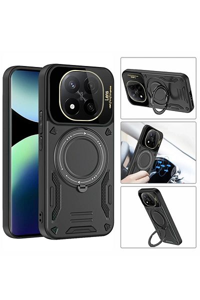 CepteToptan غطاء حماية لهاتف Xiaomi Redmi Note 14 Pro 5G Joy Lens - أسود - MKİ8372-6706