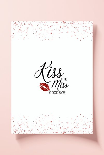 Metranya Kiss The Miss Goodbye Öpücük Kartı Bekarlığa Veda Partisi Bride To B...