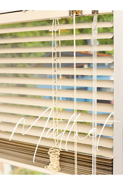 MATTEXT MEKANİK PERDE SİSTEMLERİ Krem Alüminyum Jaluzi Perde - 25m