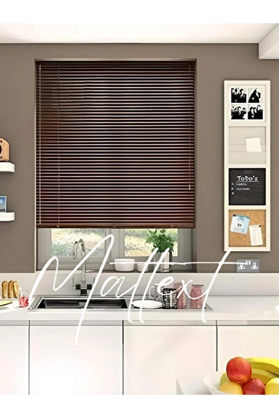 MATTEXT MEKANİK PERDE SİSTEMLERİ Kahverengi Alüminyum Jaluzi Perde - 25m