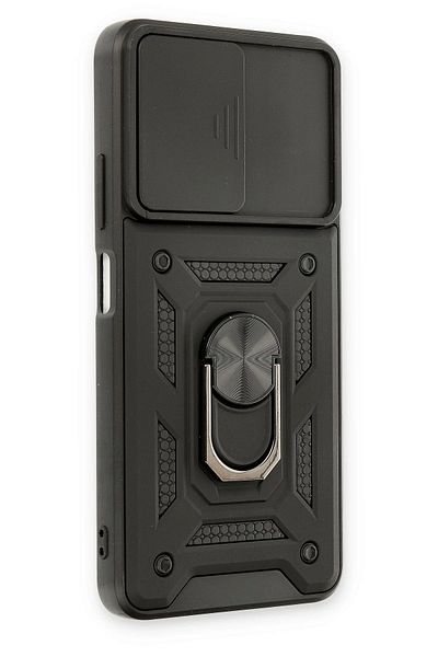 CepteToptan حافظة هاتف Xiaomi Redmi Note 11T من السيليكون مع حلقة عدسة Pars - أسود - MKİ2555-4028